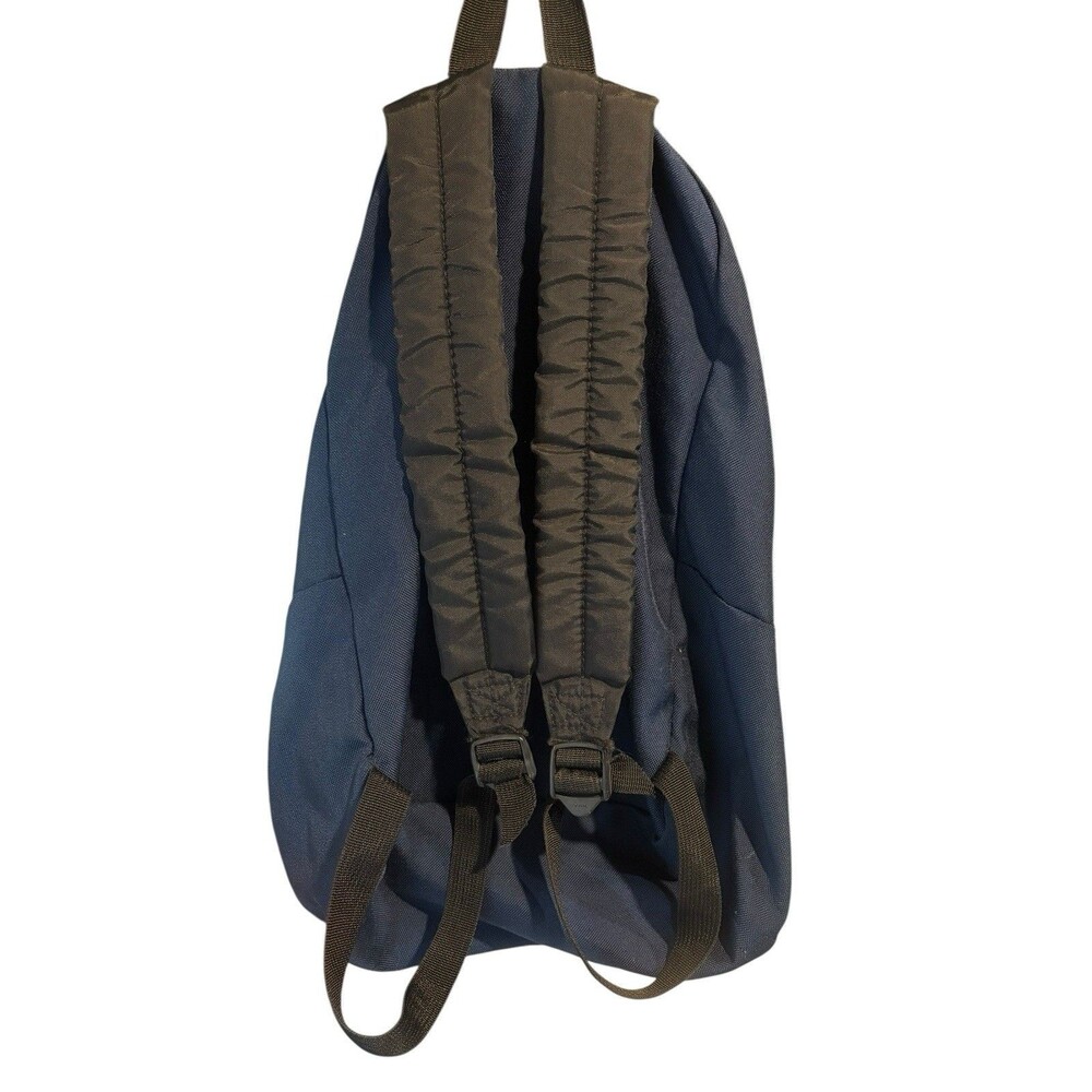 Vintage Made In USA JanSport Backpack Navy Blue 2 Pocket Bookbag 90s - Picture 6 of 6
